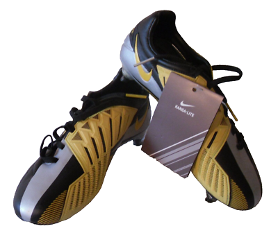 NWT Nike T90 Laser IV KL-SG Mens Soccer Cleats 6 Black/Yellow MSRP