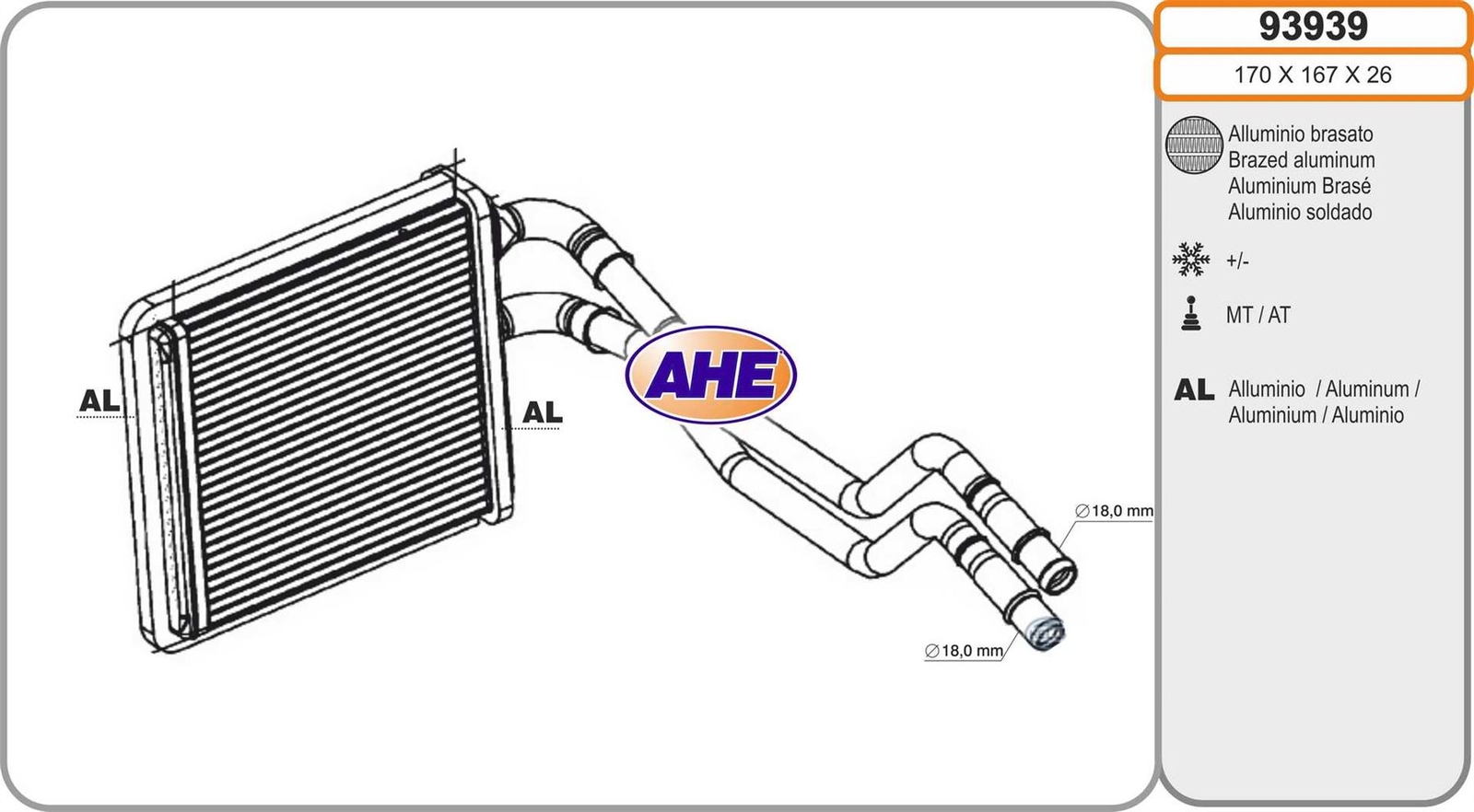 Radiateur de chauffage thermique Ford Fiesta 1.4 TDCI 1.25 1.6 TDCI et LPG