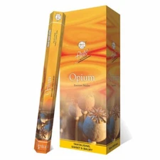 Flute Fragrant Charcoal Incense Sticks Opium Hexa Packs - 120 Sticks Total 