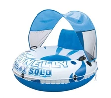 $70 Connelly Chilax Solo W/Canopy Raft Float NIB Lake Pool Cupholders Blue 2023