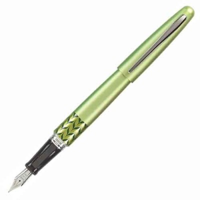 Pilot Metropolitan Retro Pop Fountain Pen Med Nib Green Barrel Marble Accent