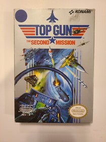 Top Gun: The Second Mission NES Nintendo 1989 Konami Game, Box, Manual, Cover