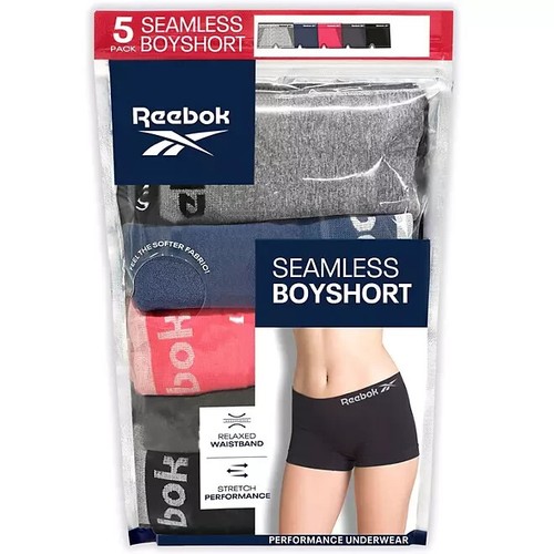 Reebok Ladies 5 Pack Seamless Boyshorts Size S/2XL CHOOSE COLOR - Picture 8 of 15