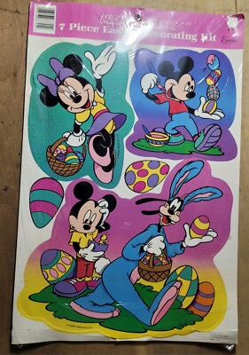 Mickey & Friends Easter Decorating Kit Eureka USA Vtg