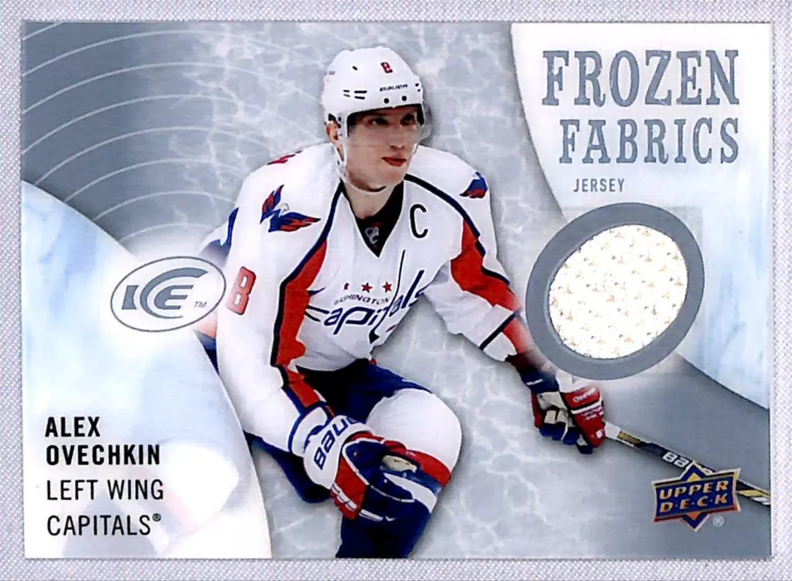 2014 15 UD Ice Frozen Fabrics Alex Ovechkin Jersey FZF AO