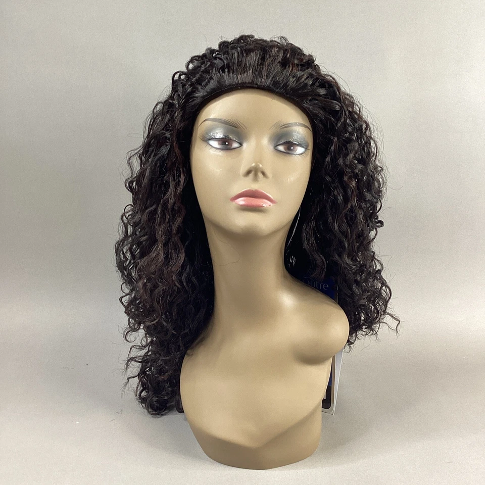 Peluca Penny larga ondulada #S1B/33 negra castaño rojizo sintética tejido rápido Foto 2 de 4