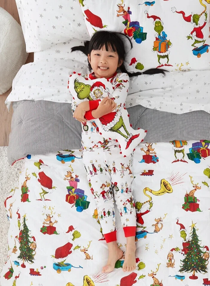 Disney Pottery Barn Grinch Almohada de Navidad Sham Seuss Regalo de Vacaciones Fiesta Niño - Foto 3 de 4