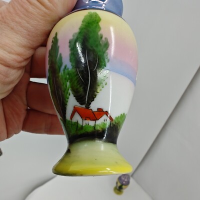 TRICO Salt Pepper Shakers Vintage Japan Hand Painted Porcelain