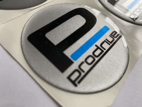ALLOY WHEEL PFF7 GT1 PRODRIVE DOMED RESIN CENTRE HUB CAP STICKERS X4 SILVER 60MM - Picture 3 of 8