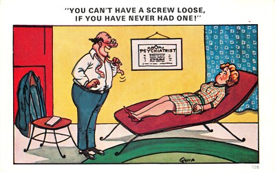 SAPHIR COMIC POSTKARTE NR 128 PSYCHIATER WITZ UNGELAUFEN GUT PLUS SEHR GUT