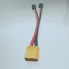 XT60 Male Plug to 2 JR Male Plugs Connector Battery Conversion Cable