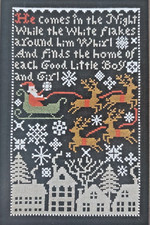 Prairie Schooler 175 "Santa's Night" Cross Stitch Chart 3 Designs NEW