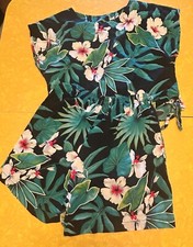 VTG 80s Tropical Hawaiian Print 2 Piece Blouse  Shorts Set Womens SIze M Cruise