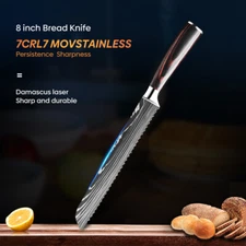 Serrated Bread Cutter chef Kitchen Bread Knife High Carbon Stainless Steel