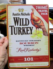 Metal Sign Austin Nichols WILD TURKEY Kentucky Straight Bourbon Whiskey New 