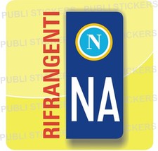 ADESIVO TARGA EUROPEA PER AUTO O CAMION CON BANDIERA E PROVINCIA DI NAPOLI 