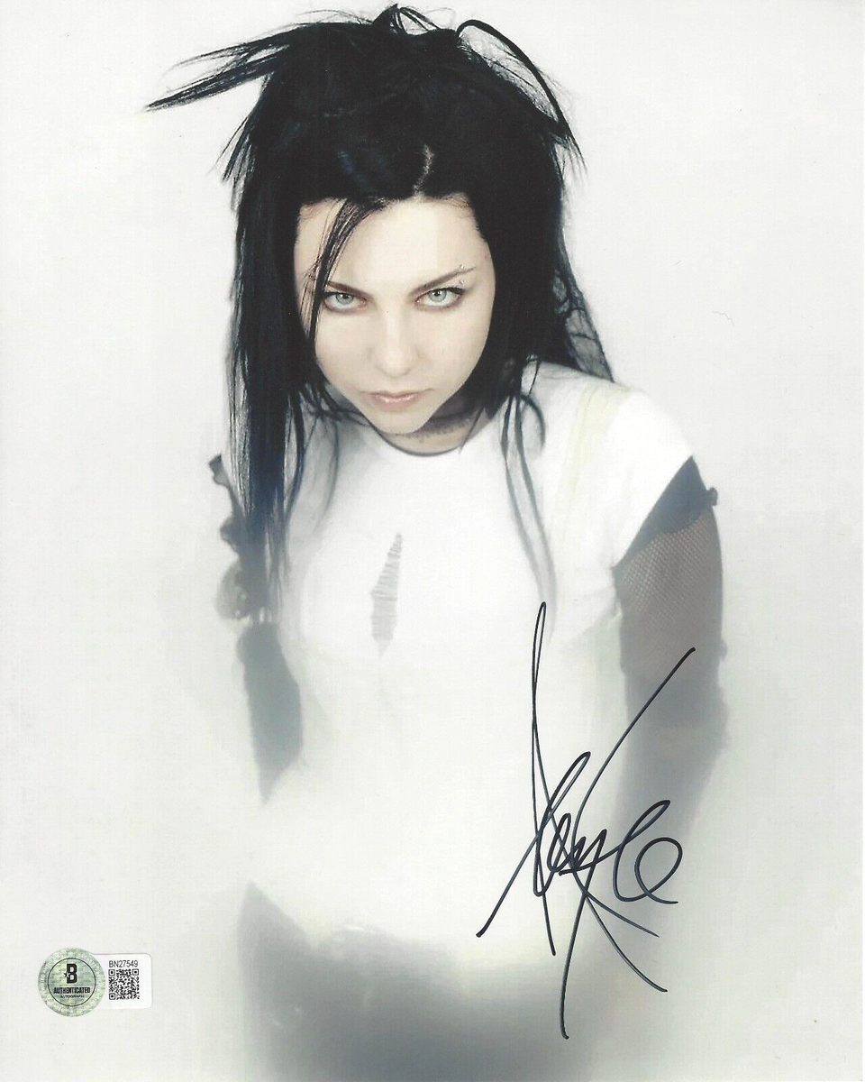 AMY LEE EVANESCENCE HAND SIGNED 8x10 PHOTO 1 BECKETT COA AUTOGRAPH
