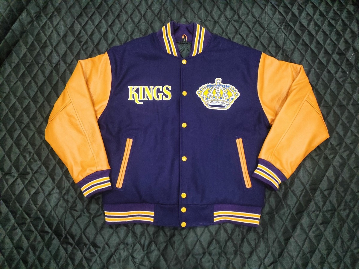 NHL Los Angeles Kings wool body leather sleeves varsity jacket | eBay