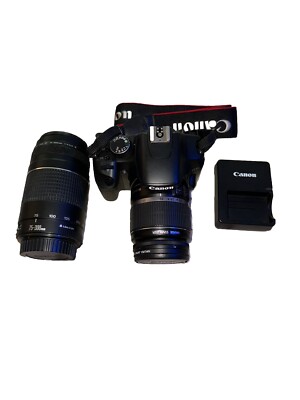 Canon EOS Digital SLR Camera - (EF-S 18-55mm + EF 75-300mm Lens)