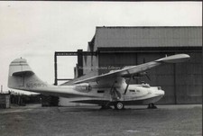 PERIOD PHOTOGRAPH OF  CROYDON AIRPORT CATALINA FLYING BOAT 1959