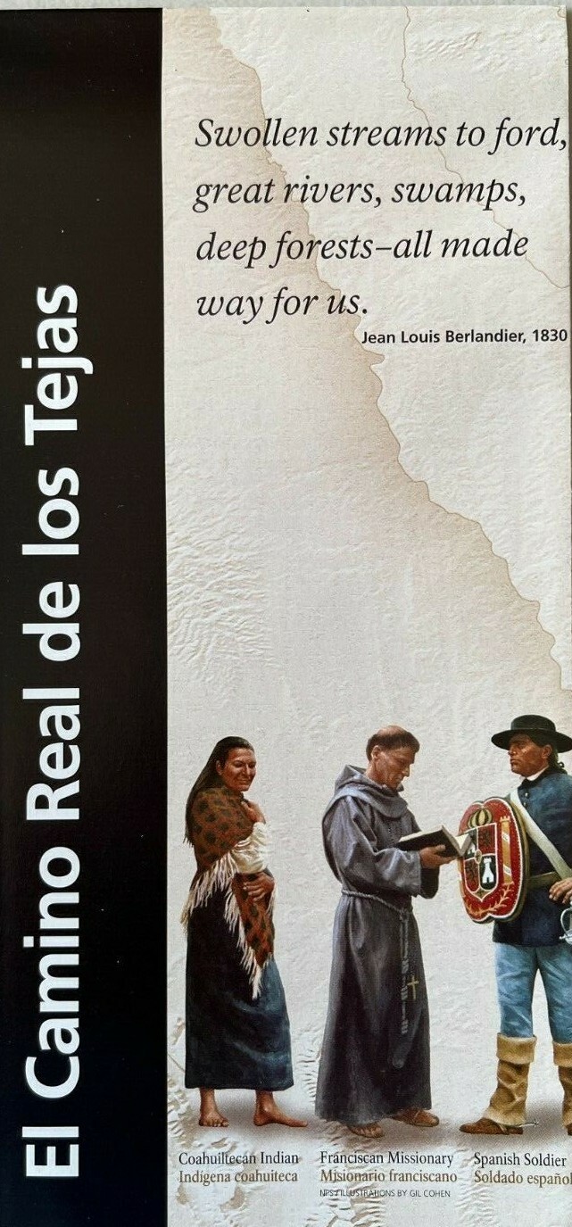 EL CAMINO REAL de los TEJAS TRAIL NATIONAL PARK SERVICE UNIGRID BROCHURE/MAP New
