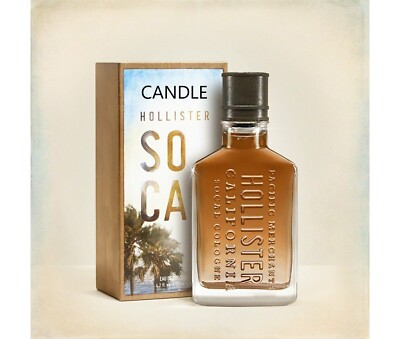 Wood wick * HOLLISTER SO-CAL TYPE * scented * Leah's Lite Candle