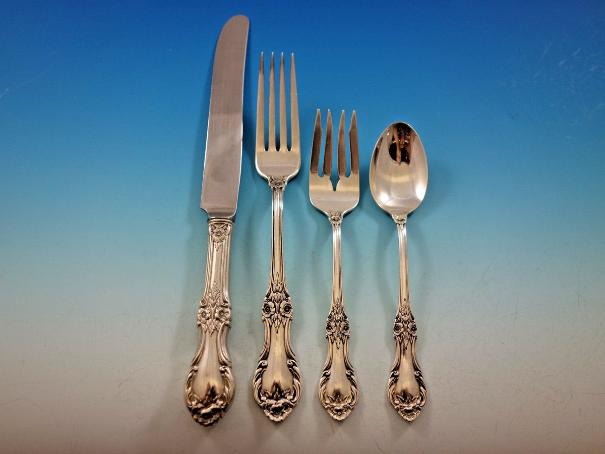 Wild Rose by International Sterling Silver Flatware Set for 8