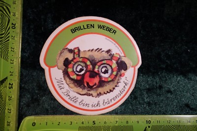 Alter Aufkleber Mode Gesundheit Optik Augen Brillen WEBER Nürnberg Erding