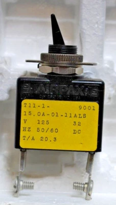 Airpax T11-1 Toggle Switch 1 POLE 20 amp @125 volt 32 volt dc