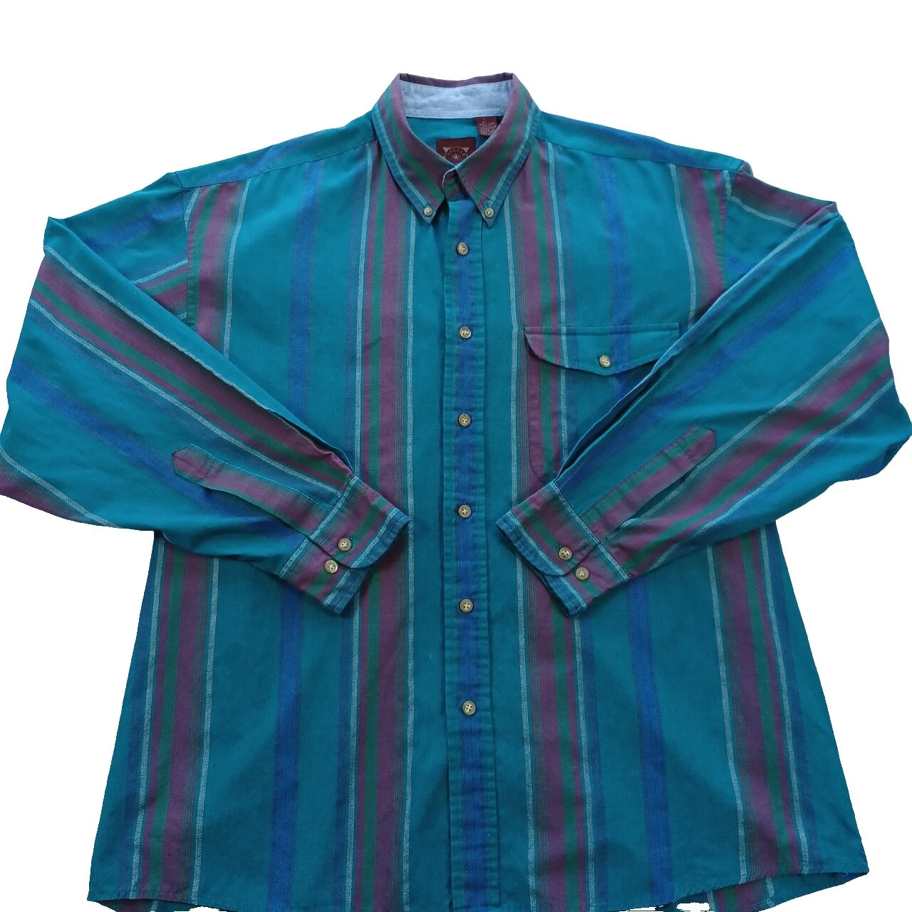 Camisas de vestir para hombre Haggar de poliéster a rayas