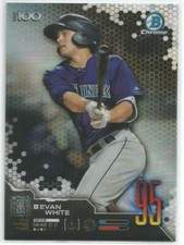 Evan White Seattle Mariners 2019 Bowman Chrome Scouts Top 100