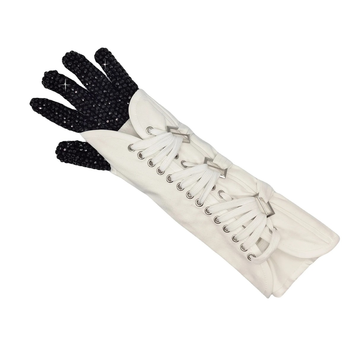 Halloween Michael Black Glove Crystal Armbrace Germany History