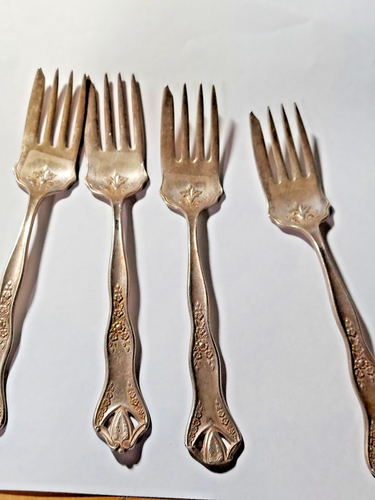 sheffield silver plate SET OF 4 FORKS - Picture 1 of 7