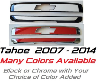 SET 2 Custom Black OR Chrome Tailgate Covers 2007-2014 Chevy Tahoe YOU PICK CLR