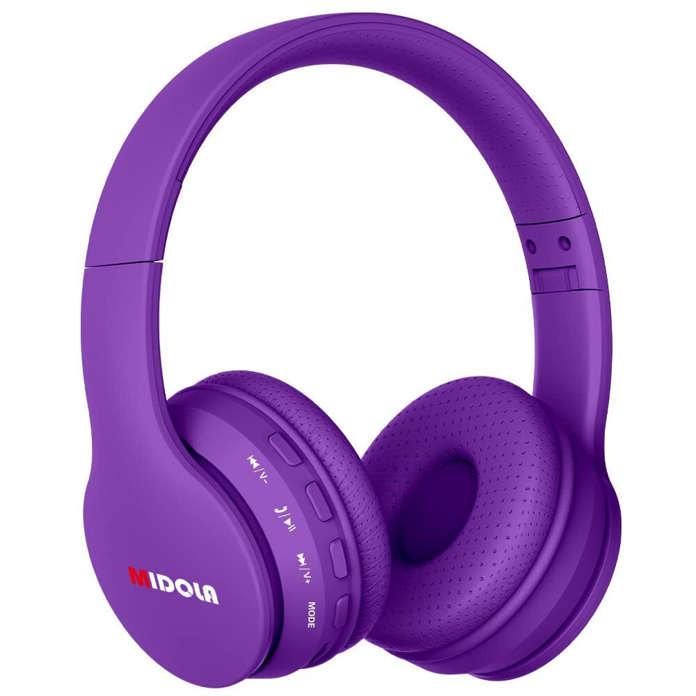 MIDOLA Bluetooth 5.3 Kids Headphones with 60H Playtime & Safe 85dB Volume Limit