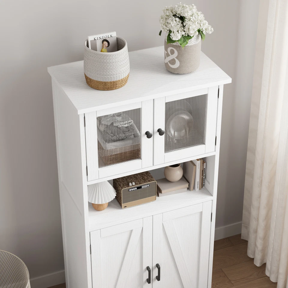 Mueble de Almacenamiento Despensa Cocina con Puertas y Estantes 50.4" Armario Independiente Foto 4 de 4