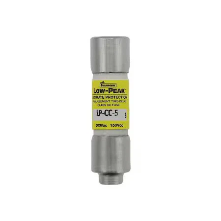 Eaton Bussmann LP-CC-5 Time Delay Fuse 600VAC/150VDC 5A Class CC UL Listed