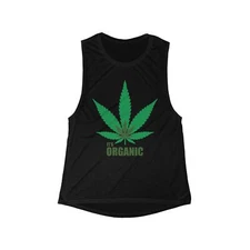 Organic Scoop Muscle Tank for Women - Perfect for Summer, Fitness, Casual Wear,