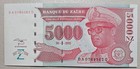 Zaire 5000 N. Zaires 1995 Unc, Printer HdMZ