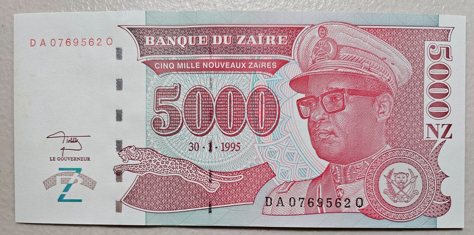 Zaire 5000 N. Zaires 1995 Unc, Printer HdMZ