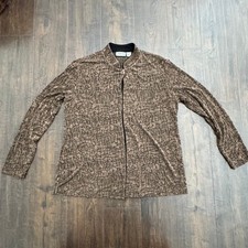 Chico's Travelers Jacket Abstract Print Button Front Lightweight Size 2/Large