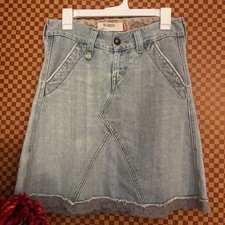 Levi Strauss Levis Jeans Vintage Y2k Denim 504 Hippie Boho Midi Skirt 32"