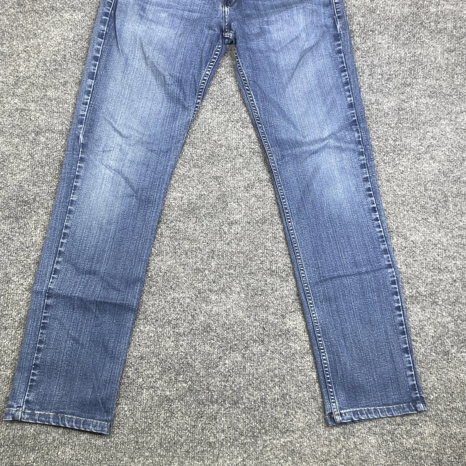 Pantalones de mezclilla Paige Lennox para hombre 31 azules ajustados elásticos lavado medio hechos en EE. UU. Foto 3 de 4