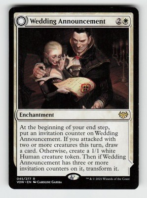 Wedding Announcement 45 Rare Innistrad: Crimson Vow Magic: The Gathering Foil NM