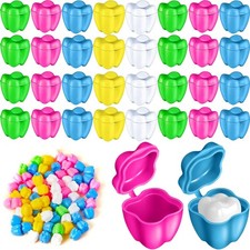 150 Pcs Colorful Tooth Savers Box, Plastic Tooth Holders Bulk for Boys Girls Kid