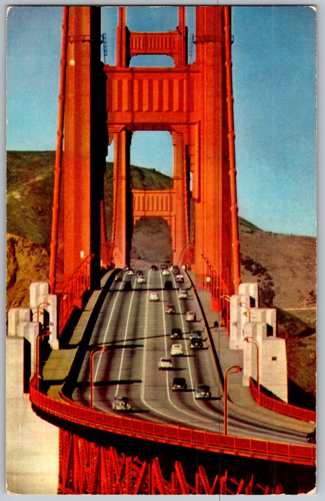 Vtg Postcard Golden Gate Bridge San Francisco, CA 1940s