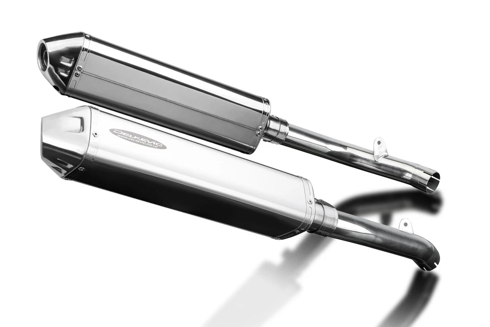 Kit silenciador de escape de acero inoxidable triovalado 17" Slip On Honda RVT1000R RC51 2002-2008 Foto 2 de 4