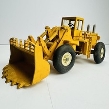Stunning Wooden Hand Built Caterpillar Loading Shovel Tractor Construction Model