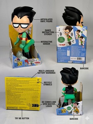 Teen Titans Go! Booty Scooty Robin, Dancing Figure with Music, Press-Activate...