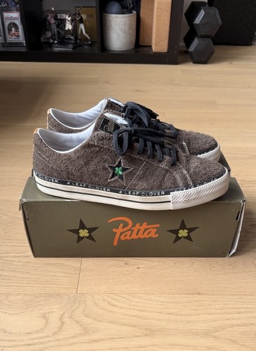 Converse X Patta One Star Pro Ox A03174C Brown Hairy Suede Sz 13 Used Clover